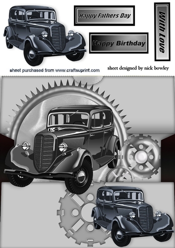 Black Sedan with steampunk 8x8