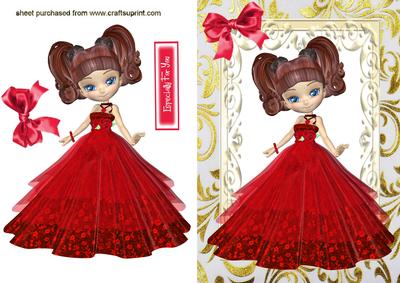 Cute Litte Girl with Red Dress