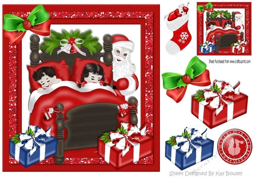 Santa has been and the children are sleeping 