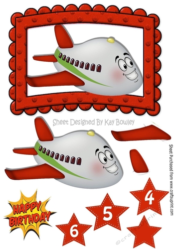 Lovely Toony Aeroplane in red