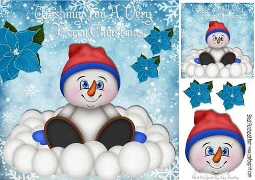 snowball fun with snowman 8x8