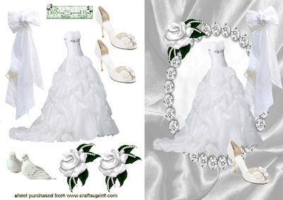 Beautiful Brides Dress in Diamond Frame
