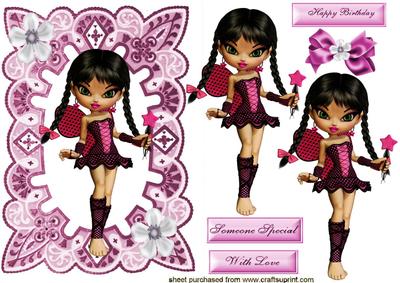 Cute Little Faerie in Pink Dress