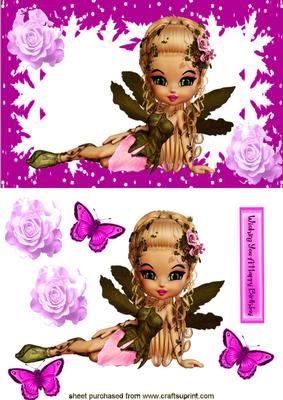 Cute Little Woodland Faerie Laying Down