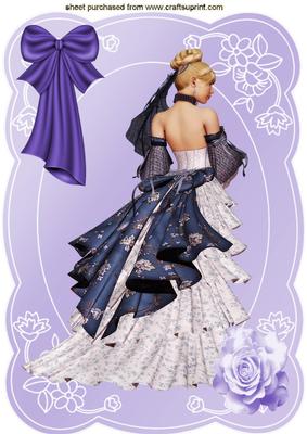 Elegance in Lilac/purple A4 Topper