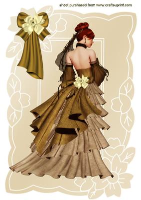 Elegance in Brown/cream A4 Topper