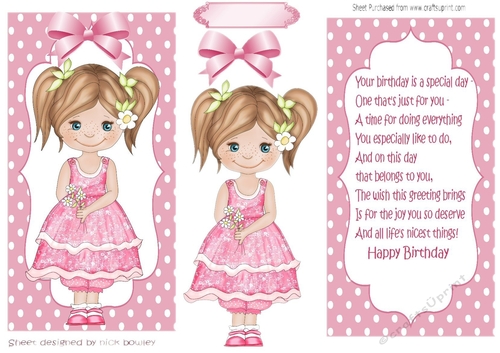 pretty girl in polkadot frame with pink bow and insert 