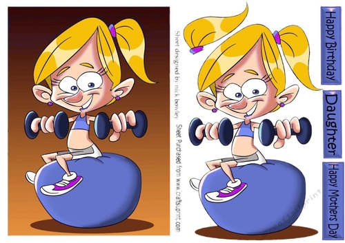 Getting fit for the new year (blue)
