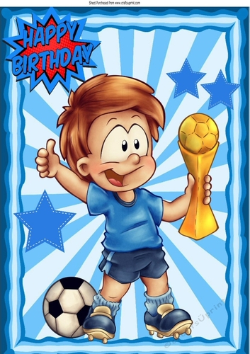 I am The champion footballer in blue A4