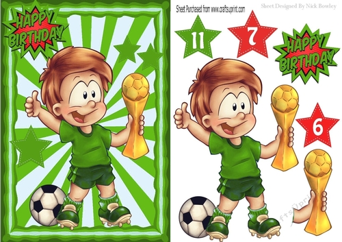 I am The champion footballer in green A5