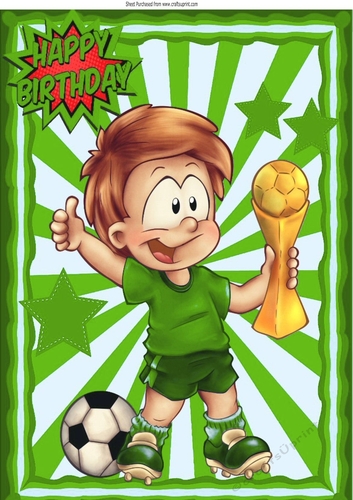 I am The champion footballer in green A4