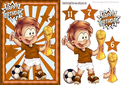 I am The champion footballer in brown A5