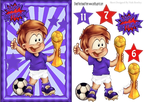 I am The champion footballer in purple A5