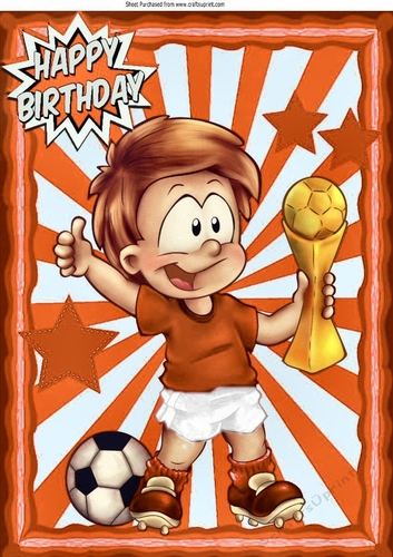 I am The champion footballer in orange A4