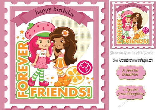 Forever friends! with two little girls 8x8