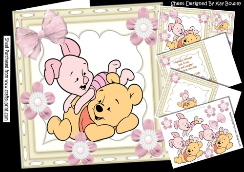 Little bear and friend having some fun 8x8 mini kit