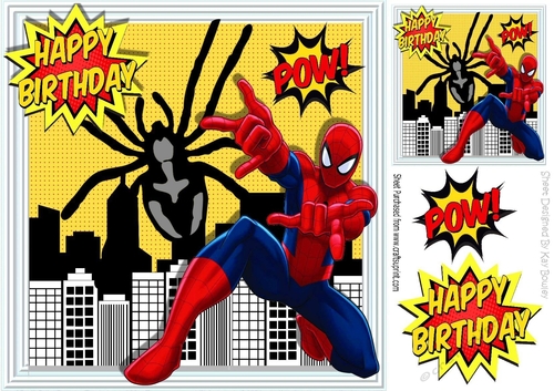 Spider hero man is in the city 8x8