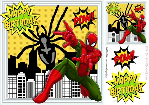 Spider hero green man is in the city 8x8
