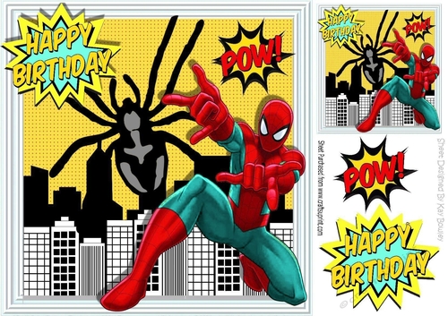 Spider hero turq man is in the city 8x8