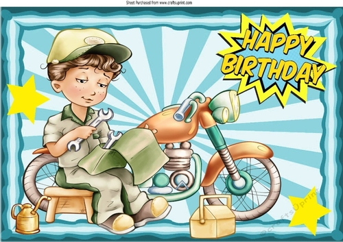 Learning a trade! motorbike mechanic A4