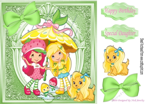 Best of friends with little puppy and big bow 8x8