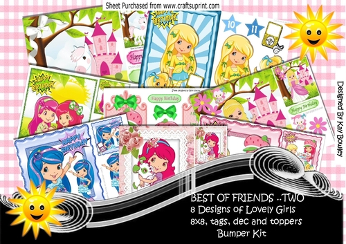 BEST OF FRIENDS! 8 Designs of little girls bumper kit ..Two