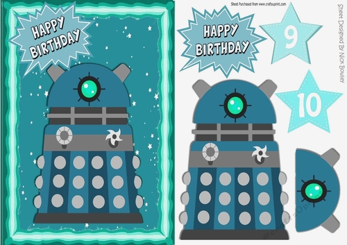 Turq Dalek, with stars in the sky A5