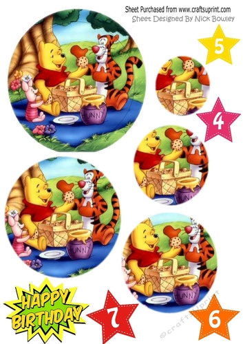 Lovely bear & friends having a picnic oval pyramids