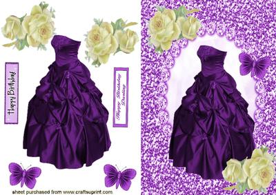 Beautiful Deep Purple Gown