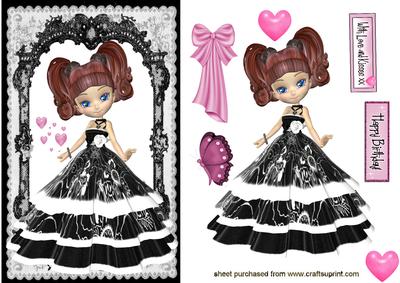 Pretty Little Lady in Lace Frame