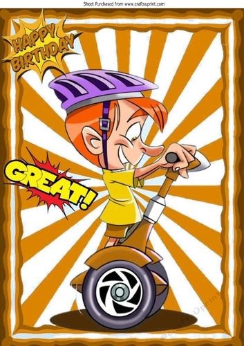 fun on a segway in funky gold frame A4