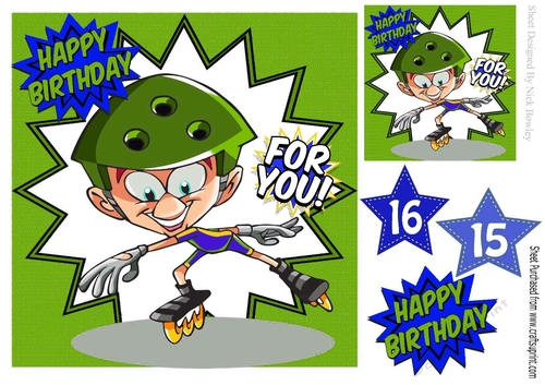 i love roller skating in green funky frame