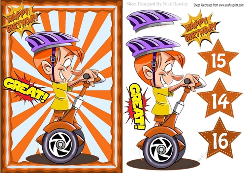 fun on a segway in funky orange frame A4