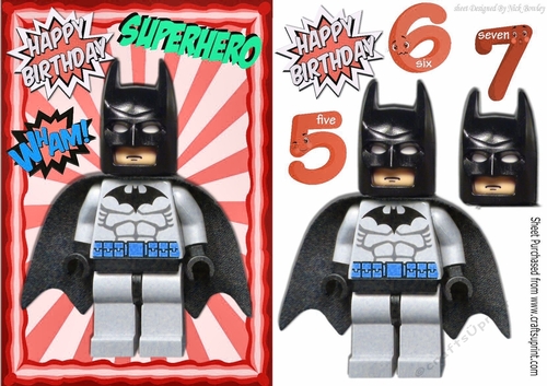 Lego Batman to the rescue (red) A5