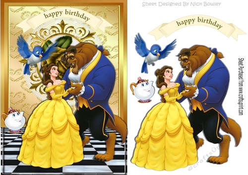 Beauty princess, shall we dance, with gold rose A5
