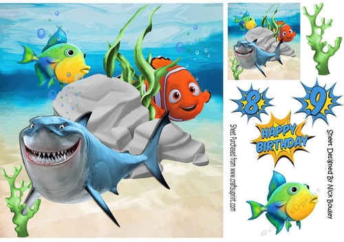 the shark cant see us if we hide, cute fish 8x8