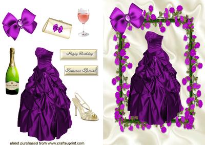 Ruffle Dress in Flower Frame