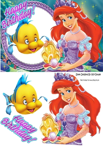 Princess of the sea with flounder the fish A5