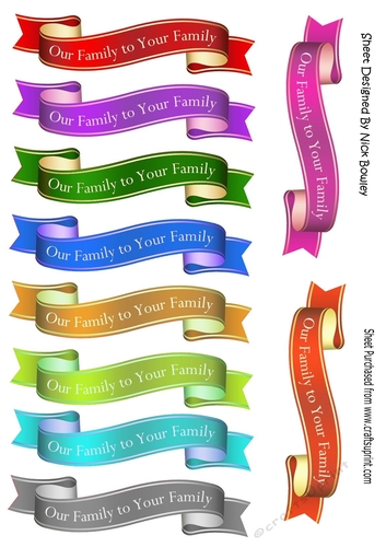 10. lovely coloured Our Family to your FamilyChristmas banners