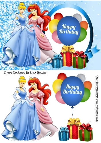 Happy Birthday princess! with balloons & presents