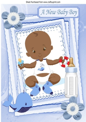 Cute ethnic baby boy with  bottle and cuddly toy A4