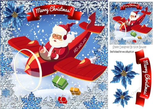 Ho! Ho! Ho! Here comes Santa flyingin over 8x8