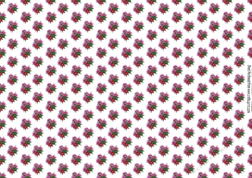 pretty pink shades of flowers A4 backing paper