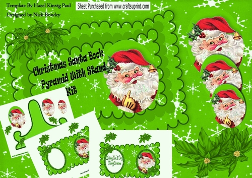 Lovely santa A5 Book & Stand with pyramids mini kit (green)