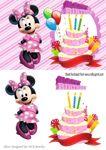 Its my Birthday! love my cake with cute minnie A5