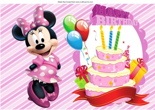 Its my Birthday! love my cake with cute minnie A4