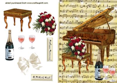 Elegant Piano & Roses for That Special Day