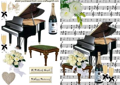 Elegant Piano & Cream Roses for That Special Day