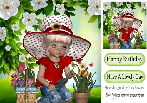 I love pretty flowers and gardening 8x8