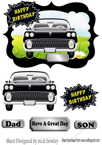 black vintage car in the meadows A5